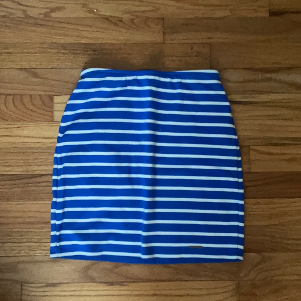 Blue and white skirt
